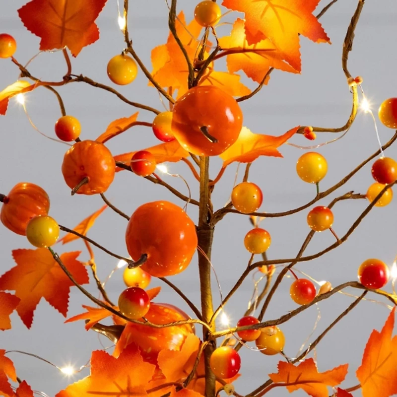 LED Orange Maple Pumpkin Tree