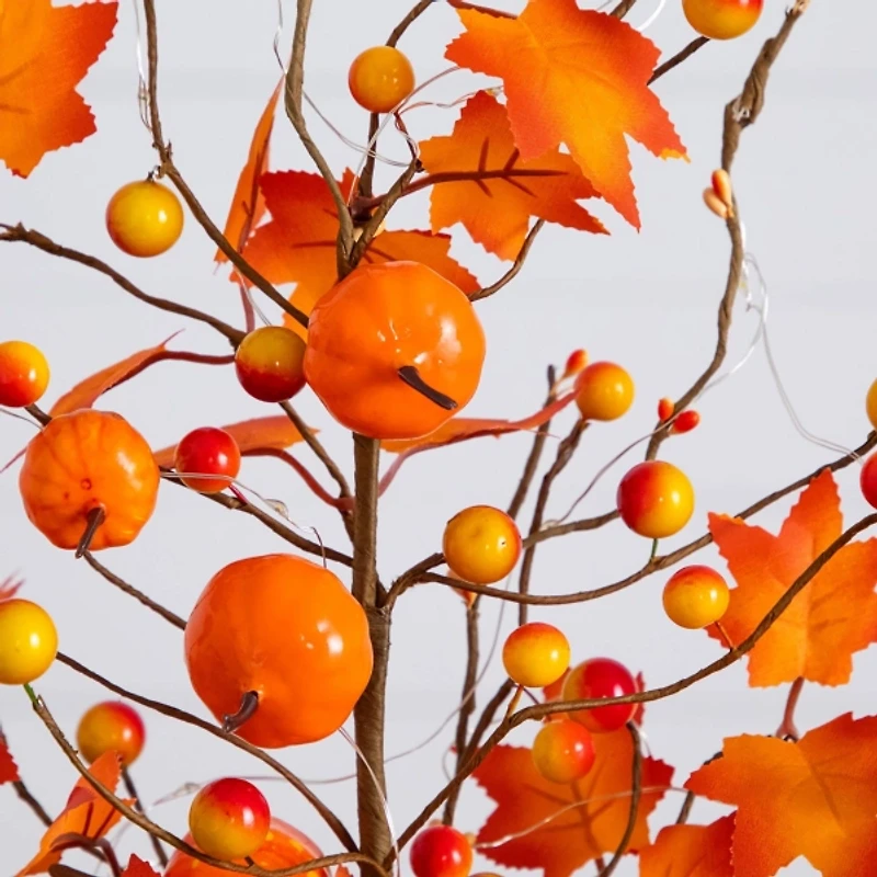 LED Orange Maple Pumpkin Tree