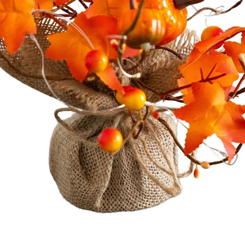 LED Orange Maple Pumpkin Tree