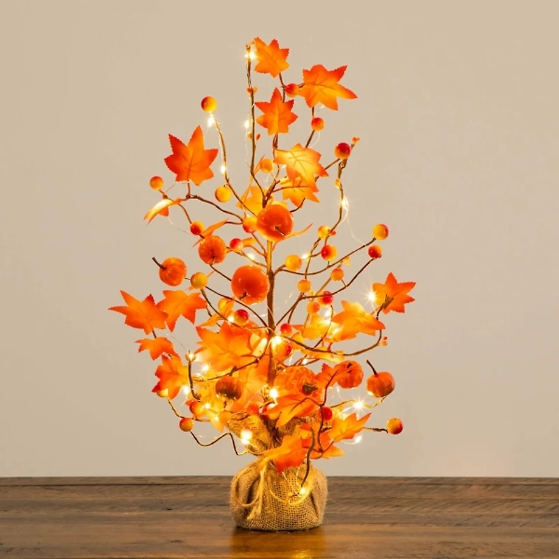 LED Orange Maple Pumpkin Tree