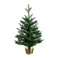 2 ft. Pre-Lit Christmas Tree in Gold Planter