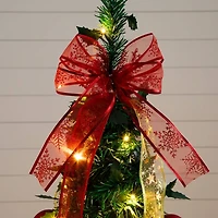 ft. Pre-Lit Red & Gold Pop Up Christmas Tree
