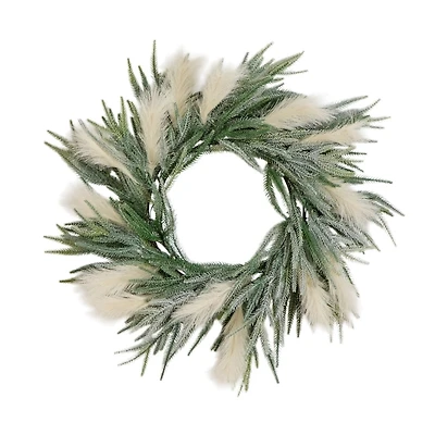 Multicolor LED Balsam Fir Pampas Christmas Wreath