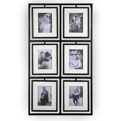 Black Metal 6-Photo Collage Frame