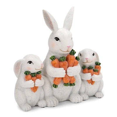 Bunnies Holding Carrots Tabletop Figurine