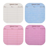 Library Card Coasters, Set of 4