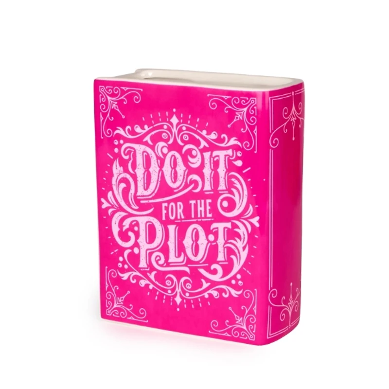 Do It for the Plot Ceramic Book Vase