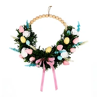 Boxwood Easter Egg Beaded Wood Wreath