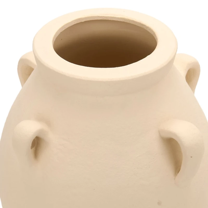 Cream 4-Handle Jug Vase