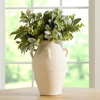 Cream 4-Handle Jug Vase