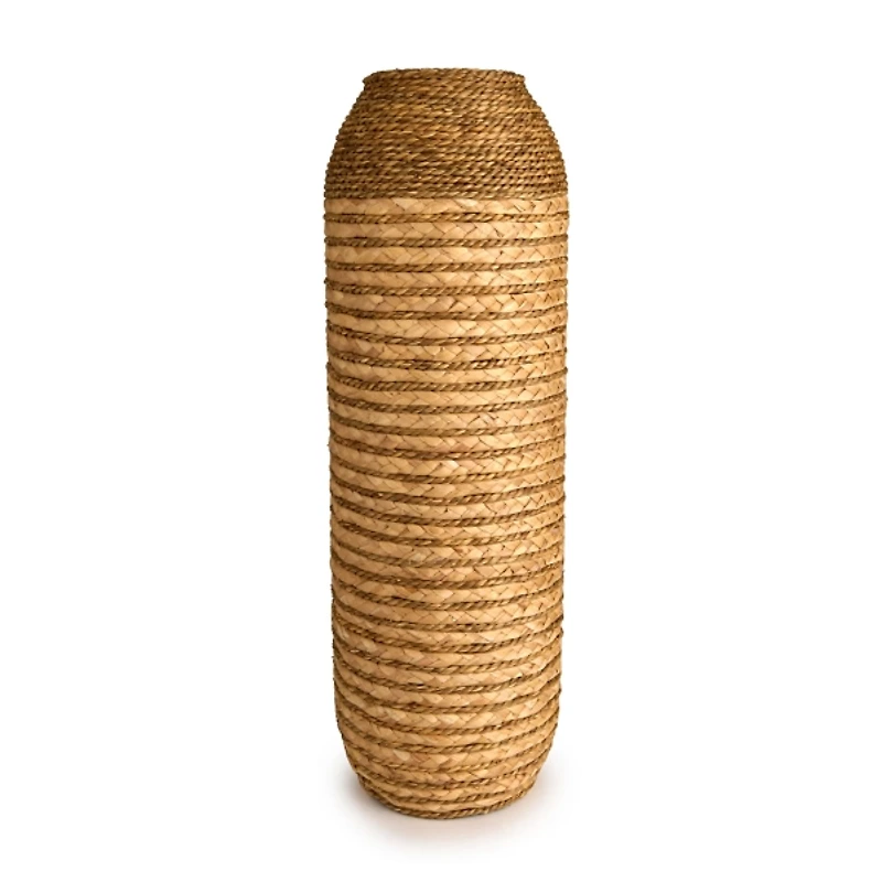 Braided Natural Seagrass Floor Vase, 24 in.
