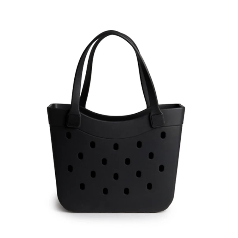 Medium Black Curve Carry-All Basket Tote