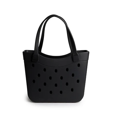 Medium Black Curve Carry-All Basket Tote