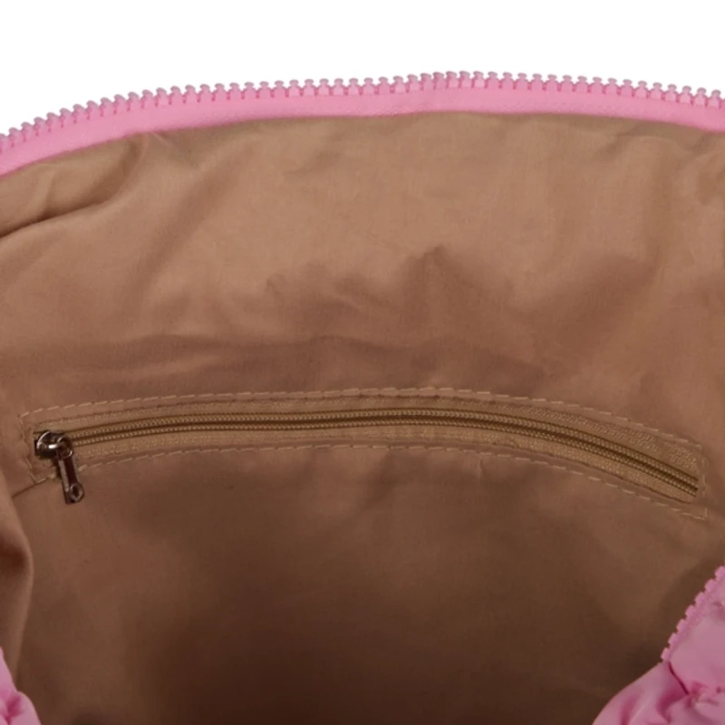 Large Solid Pink Puffy Tote