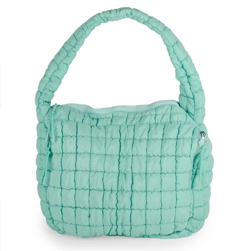 Large Solid Seafoam Puffy Tote