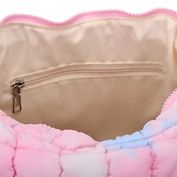 Pink Tie Dye Puffy Tote Bag