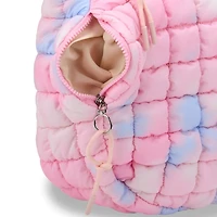 Pink Tie Dye Puffy Tote Bag