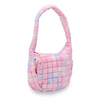 Pink Tie Dye Puffy Tote Bag