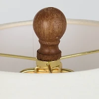 Brown Resin Wood Finish Table Lamp