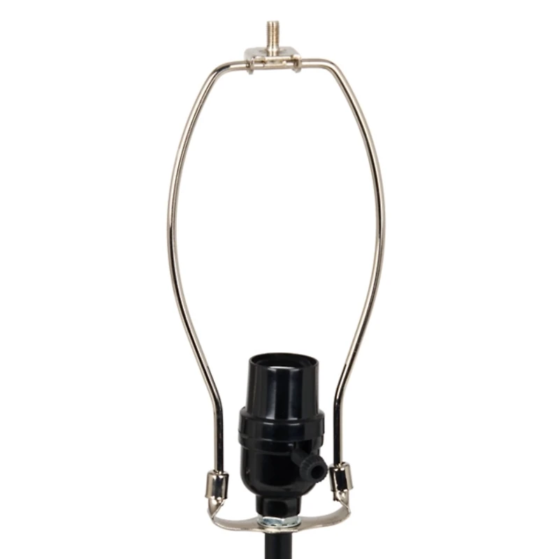 Round Blue Ribbed Cement Table Lamp