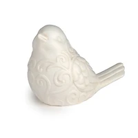 Distressed White Bird Figurine, 3.5 in.