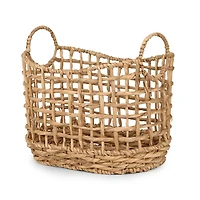 Large Water Hyacinth Open Weave Basket