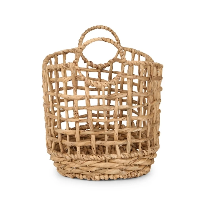 Large Water Hyacinth Open Weave Basket