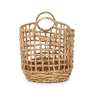 Large Water Hyacinth Open Weave Basket