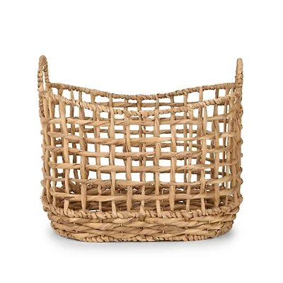 Large Water Hyacinth Open Weave Basket