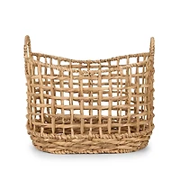 Large Water Hyacinth Open Weave Basket