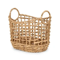 Water Hyacinth Open Weave Basket
