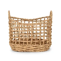 Water Hyacinth Open Weave Basket