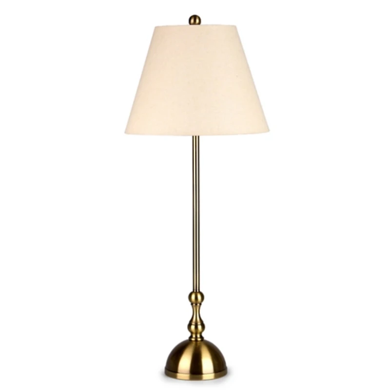 Gold Metal Dome Candlestick Buffet Lamp