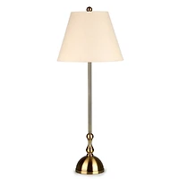 Gold Metal Dome Candlestick Buffet Lamp