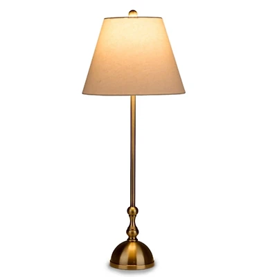 Gold Metal Dome Candlestick Buffet Lamp