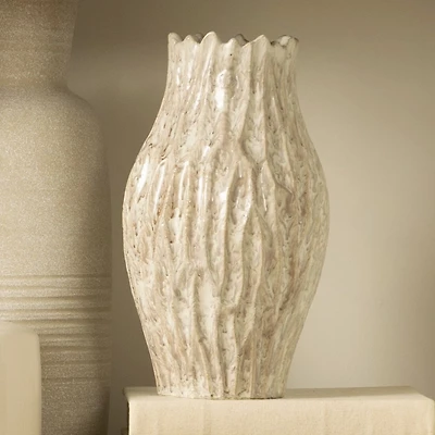 Tan Glazed Ceramic Vase