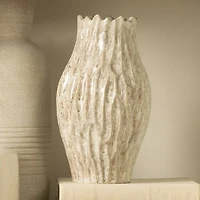 Tan Glazed Ceramic Vase