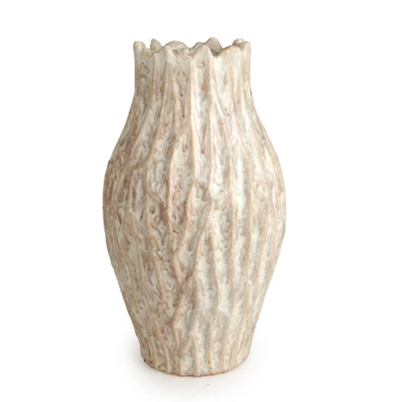 Tan Glazed Ceramic Vase