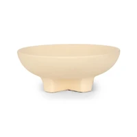 Cream Ceramic Pedestal Bowl