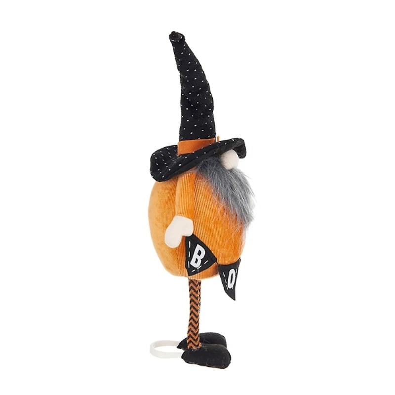 Orange Halloween Gnome with Boo Banner
