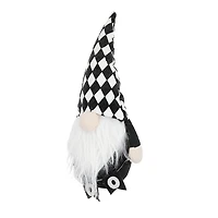 Checkered Halloween Gnome with Boo Banner