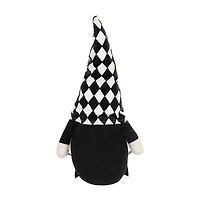 Checkered Halloween Gnome with Boo Banner