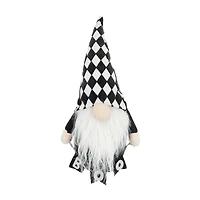 Checkered Halloween Gnome with Boo Banner