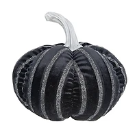 Black & White Striped Fabric Pumpkin