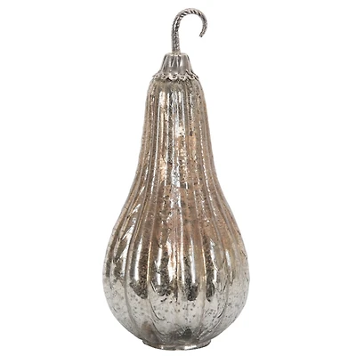 Silver Foil Mercury Glass Gourd, 15 in.