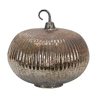 Silver Foil Mercury Glass Pumpkin, 7.5 in.