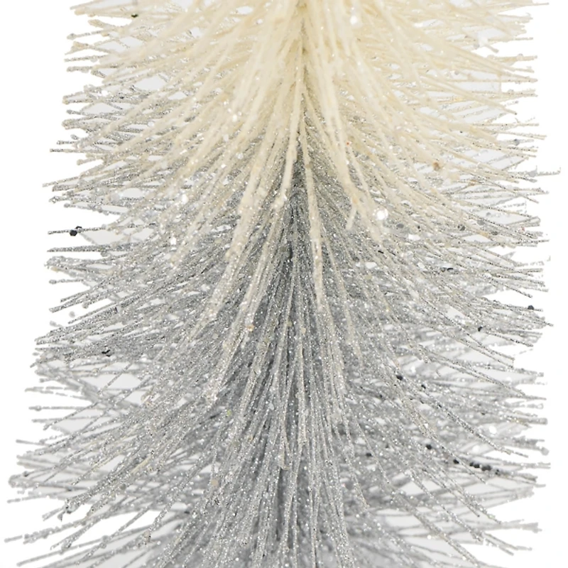 White and Silver Ombre Christmas Tabletop Tree