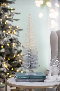 White and Silver Ombre Christmas Tabletop Tree