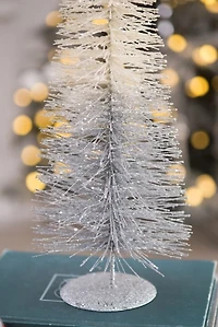 White and Silver Ombre Christmas Tabletop Tree