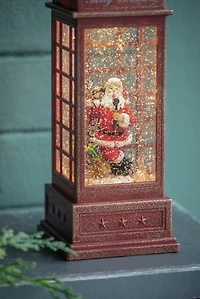 Santa in Phonebooth Snow Globe